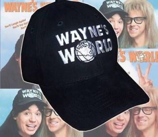   World embroidered Hat Waynes Strock Garth Wayne Halloween costume cap