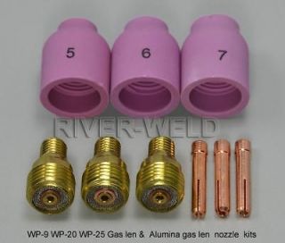 TIG welding gas lens collect nozzle kit parts SUIT TIG WP 9 20 25 