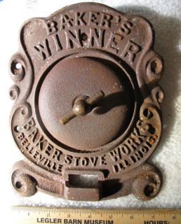   Winner Vintage Cast Iron Stove Door Baker Stove Belleville Illinois