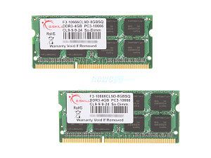Newegg   G.SKILL 8GB (2 x 4GB) 204 Pin DDR3 SO DIMM DDR3 1333 (PC3 