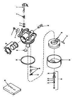 Model # 536797590 Craftsman Edger   Engine assembly (18 parts)