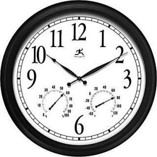 Infinity Instruments® The Definitive 24 Round Clock, Black Resin 