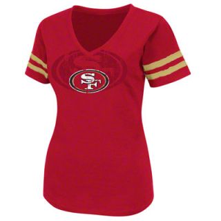 San Francisco 49ers Womens Dream Red Short Sleeve Top 