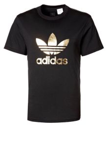 adidas Originals ADI TREFOIL TEE   T Shirt print   black/ metalgold 