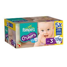 Pampers Cruisers Diapers Super Economy Size 3   174Ct   Procter 