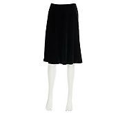 Susan Graver Velvet Knee Length Skirt   A228290