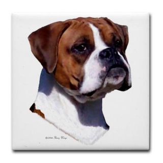 Boxer Art Gifts  Boxer Art Coasters  Boxer w/Natural Ears Tile 