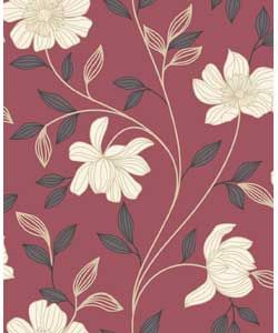 Buy Superfresco Texture Camille Red Cream   A4 Wallpaper Sample at 