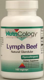 NutriCology Lymph Beef Natural Glandular    100 Vegicaps   Vitacost 