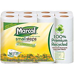 Marcal Small Steps 100percent Recycled Premium 2 Ply Bathroom Tissue 