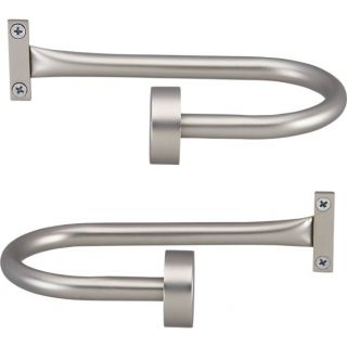Matte Nickel Tiebacks Set of Two in Curtain Hardware  Crate and 