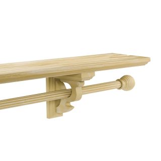  Versailles Wood Shelf with Scrolling Brackets   36 