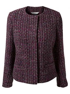 Buy East Short Tweed Jacket, Purple online at JohnLewis   John 