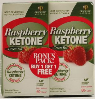 Genceutic Naturals Raspberry Ketone plus Green Tea BONUS PACK    60 