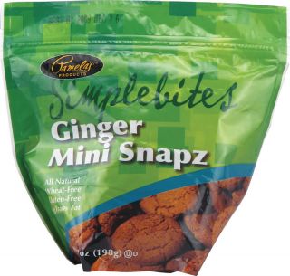 Pamelas Products Gluten and Wheat Free Simple Bites Mini Snapz Ginger 