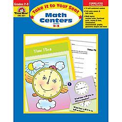 Evan Moor Take It To Your Seat Math Centers Grades 2 3 by Office Depot