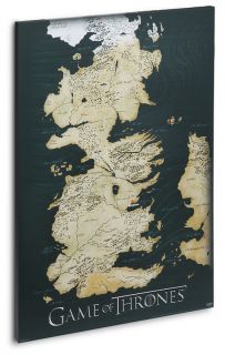   Game of Thrones Canvas Map Poster