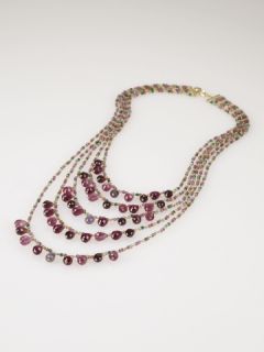 Multi Stone Five Row Necklace   Lauren Jewelry   RalphLauren
