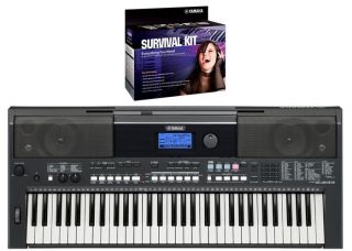 Yamaha PSRE433 Portable Digital Piano with Yamaha D2 Survival kit 