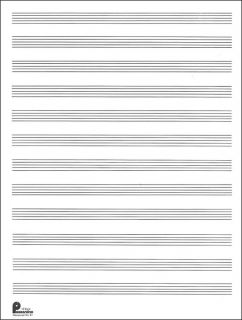 Music Sales Passantino Manuscript Paper Old #51, 12 Stave, 80 Pages 