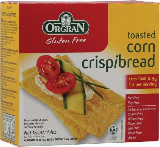 Orgran Toasted Corn Crispibread Gluten Free    4.4 oz   Vitacost 
