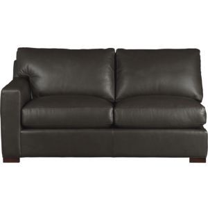 Axis Leather Sectional Left Arm Apartment Sofa