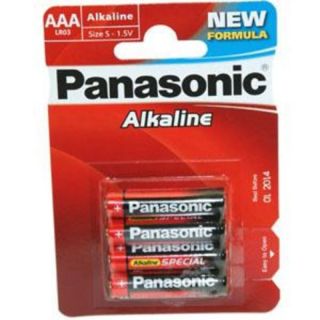 Panasonic AAA Alkaline Batteries   4 Pack  Ebuyer