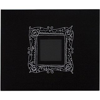 American Crafts 3 Ring 12x12 Scrapbook Album   Black w/Embroidered 