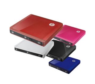 HP DVD550s External Slimline USB 2.0 DVD Writer   Red Deals  Pcworld