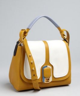 Fendi mustard colorblock leather Anna shoulder bag   up to 