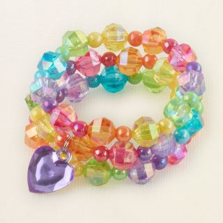 girl   accessories   rainbow bead bracelet  Childrens Clothing 