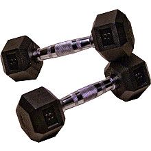 Body Solid Rubber Coated Dumbbells 8lb   Pair   