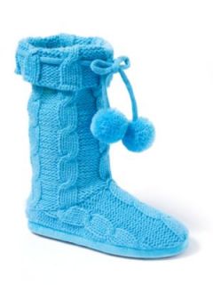 FASHION BUG   Cable Knit Slipper Boots  