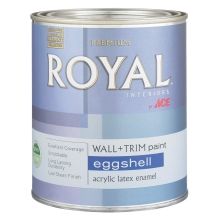 Royal Interior Latex Eggshell Wall & Trim Paint   Quart   