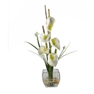 Nearly Natural Calla Lily Silk Flower Arrangement   Cream  Meijer