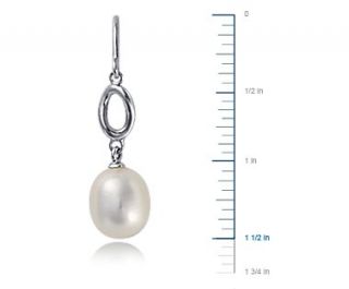 Freshwater Pearl Infinity Drop Earrings in Sterling Silver  Blue Nile