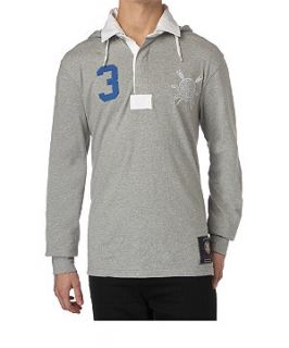 Grey (Grey) Nickelson Hooded Rugby Shirt  237324004  New Look