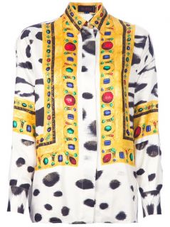 Istante By Gianni Versace Vintage Printed Shirt   House Of Liza 