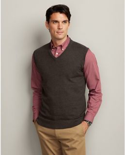 Sportsman Cotton/Cashmere Sweater Vest  Eddie Bauer
