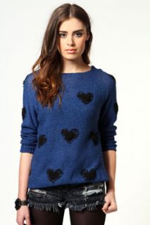  Clothing  Knitwear  Geri Heart Jumper With Shoulder 
