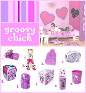 Girls will love this pink themed room, with funky Bang on the door 