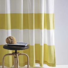 yellow gray color bedding cotton shower curtain citron shower curtain 