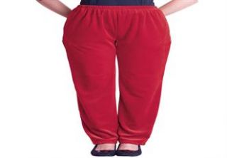 Plus Size Tall pants with straight leg in soft plush velour  Plus 