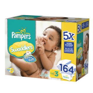 Pampers Swaddlers Size 3 Diapers, 164 Count (Pampers)   