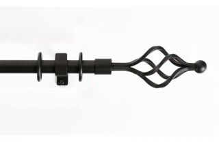 Extendable Curtain Pole   Cage   Black   1.7 3m from Homebase.co.uk 