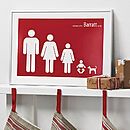 personalised family poster by a piece of  