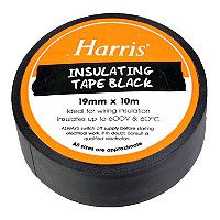 Harris Insulation Tape Black 19mmx10m Cat code 180144 0