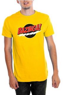 The Big Bang Theory Bazinga Yellow T Shirt   143915
