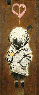 Space Girl And Bird, de Banksy, foi vendido por 860 mil reais