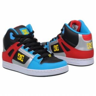Athletics DC Shoes Kids Rebound Black/Turquoise/Red FamousFootwear 